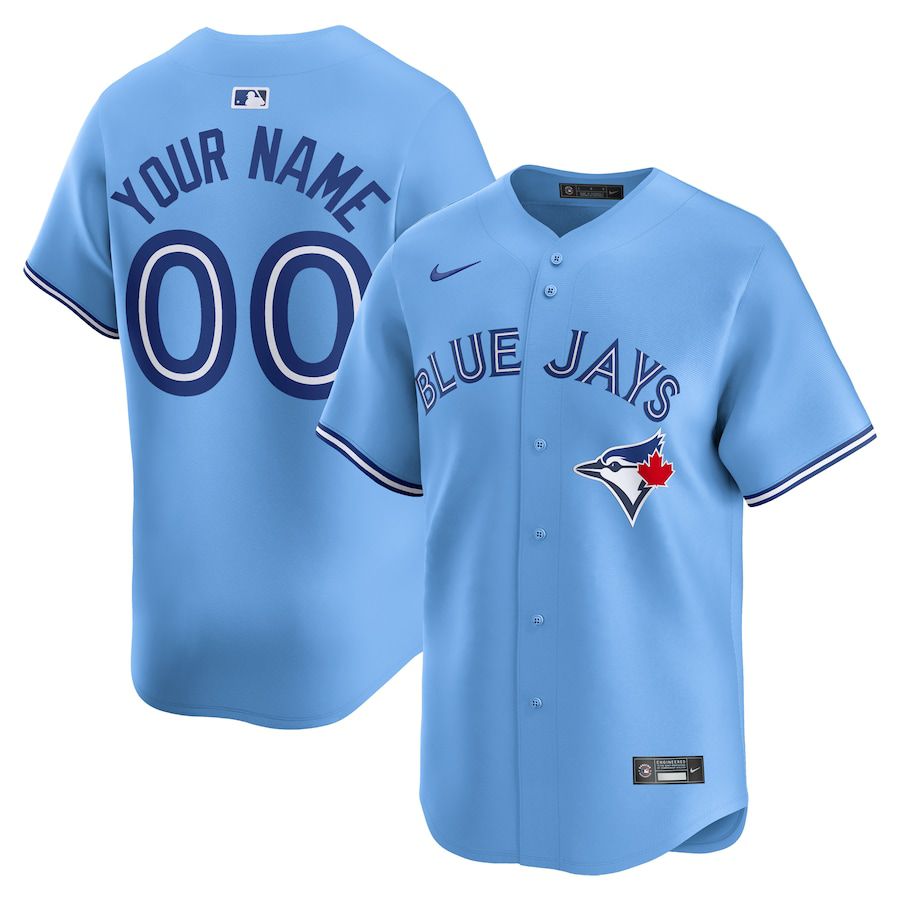Men Toronto Blue Jays Nike Light Blue Alternate Limited Custom MLB Jersey->customized mlb jersey->Custom Jersey